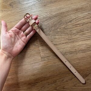 Genuine leather blush dog collar